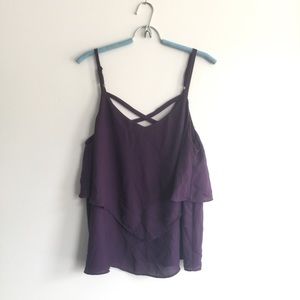 Torrid Plum Criss Cross Back Detail Size 0 tank